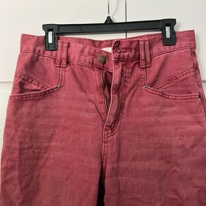 Red urban jeans